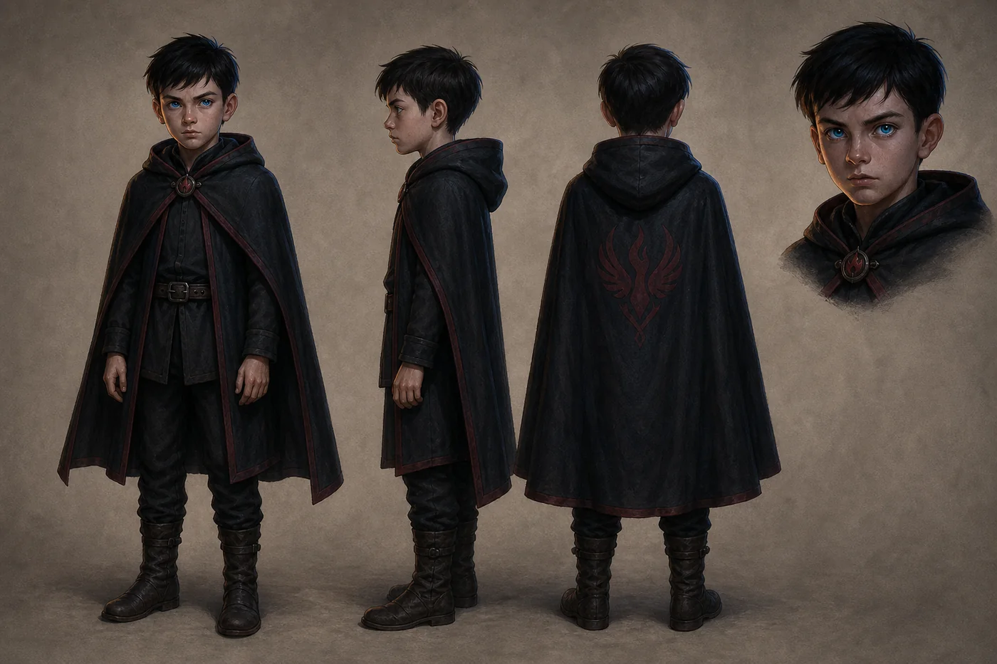 Approved character study of Kael Ashen
